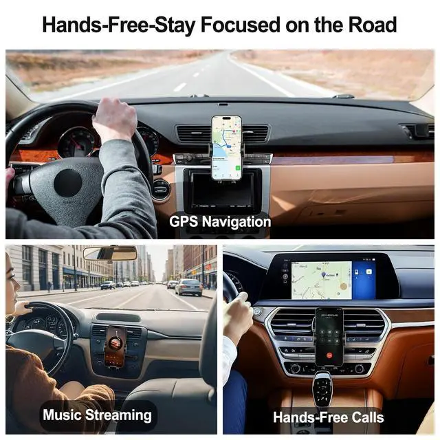 Alt view image 2 of 7 - Shock-Resistant CD Slot Phone Holder for Car, CD Player Phone Mount with Adjustable Clamp, 360° Rotation, Non-Slip, Single-Button Release, Heat-Resistant, Universally Compatible with iPhone & Samsung