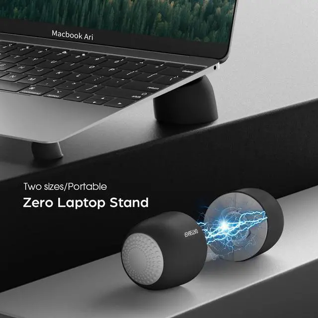 Alt view image 2 of 7 - Laptop Risers for Desk, Mini Laptop Cooling Stand, Magnetic Pads Keyboard Riser, Ergonomic Laptops Feet, Compatible with MacBook Air Pro, with Dell, with HP, More 10-15.6 Laptops