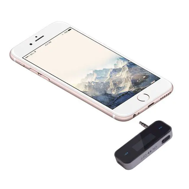 Alt view image 5 of 7 - FM Transmitter Audio Adapter Car Kit, Wireless in-Car Radio Transmitter Built-in 3.5mm Aux Port for Cars iPhone 6s 5 SE iPod iPad Smart Phones MP3 MP4 Audio Players