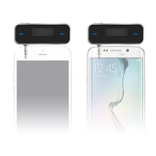 Alt view image 4 of 7 - FM Transmitter Audio Adapter Car Kit, Wireless in-Car Radio Transmitter Built-in 3.5mm Aux Port for Cars iPhone 6s 5 SE iPod iPad Smart Phones MP3 MP4 Audio Players