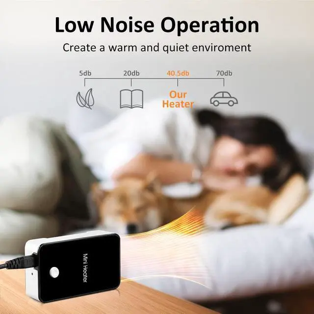 Alt view image 4 of 7 - Personal Space Heater UCAN Portable Mini Electric Space Air Warmer for Room Office Desktop Black