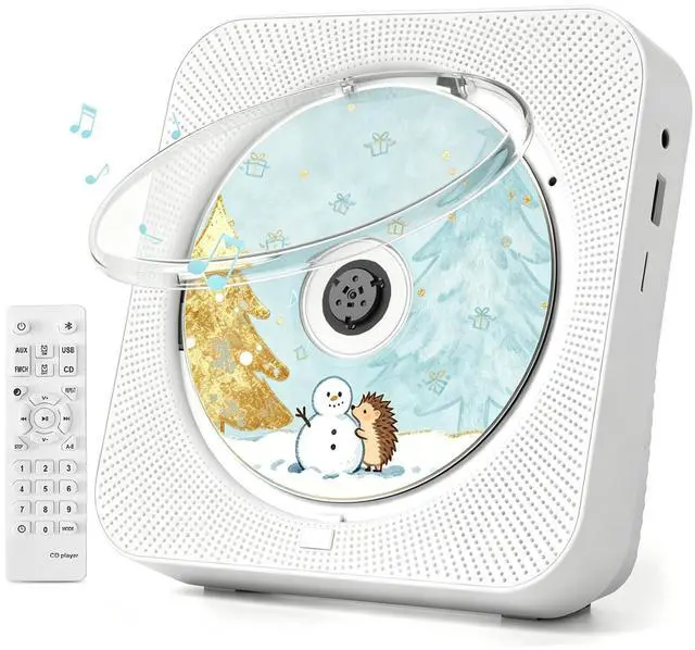 Main image of CD Player Portable with Bluetooth 5.1 & HiFi Speakers, CD Players for Home with Remote Control & LCD Display, CD Music Player Supports CD/USB/TF Card/FM Radio/AUX/Headphone Jack