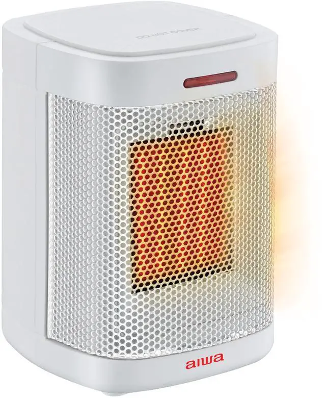 Main image of Ceramic Space Heater, 500W Mini Portable Indoor Electric Heater with Handle, Easy Single Switch, Overheat Protection & Tip-Over Auto-Shutoff, ETL Certified, 6 ft UL Cord (White, 1 Pack)