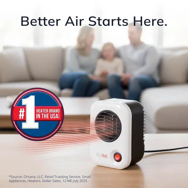 Alt view image 2 of 7 - MyHeat Personal Space Heater, Compact, White