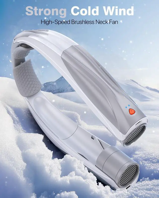 Alt view image 5 of 7 - Portable Neck Fan, 20H Long Lasting Personal Fan, 6-Speed Powerful Cooling Neck Fan, Hands-Free, 6000mAh Battery Wearable Fan for Travel, Outdoor, Office, Ideal Summer Gifts for Men Women