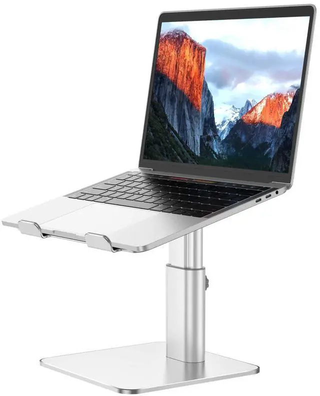 Main image of LSX6N Laptop Stand, Ergonomic Adjustable Notebook Riser, Computer Holder, Laptop Mount Compatible with 10-15.6" Laptops, Silver