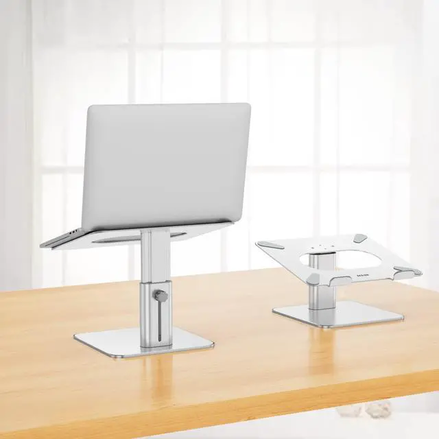 Alt view image 2 of 7 - LSX6N Laptop Stand, Ergonomic Adjustable Notebook Riser, Computer Holder, Laptop Mount Compatible with 10-15.6" Laptops, Silver