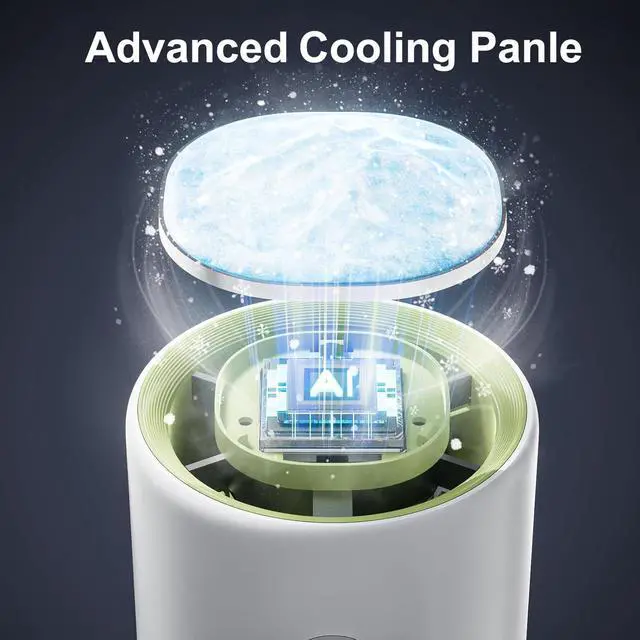 Alt view image 3 of 6 - Portable Handheld Fan, Turbo Hand Fan with 1-100 Speed Adjustable USB Rechargeable, Powerful Instant Cooling Personal Mini Fan for Travel, Outdoor, Camping, White