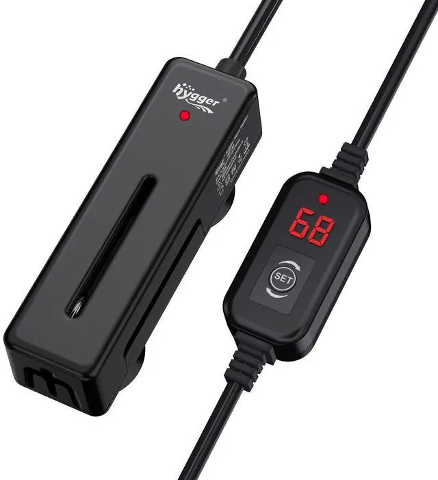 Main image of Mini Fish Tank Submersible Heater 20W for 1-5 Gallons Desktop Betta Aquarium Heater with Digital Display Controller Adjustable Temperature