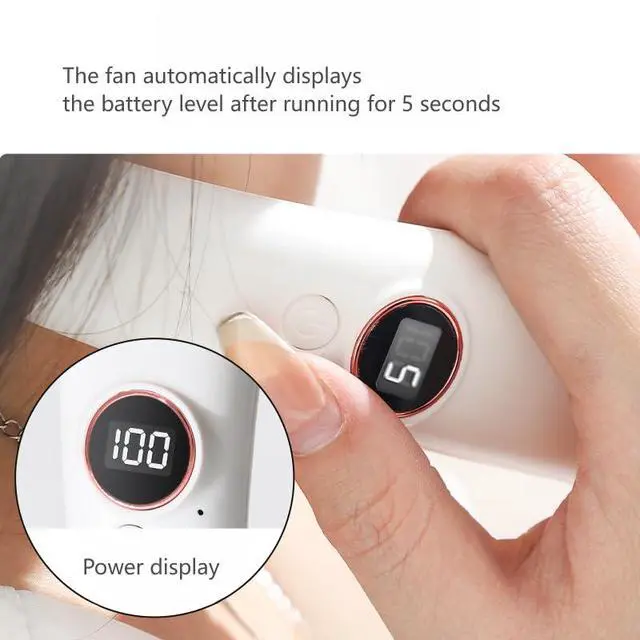 Alt view image 2 of 7 - Multi Functional Rechargeable Neck Fan with LED Display Screen, A New Five Mode Portable Fan for Work and Life.