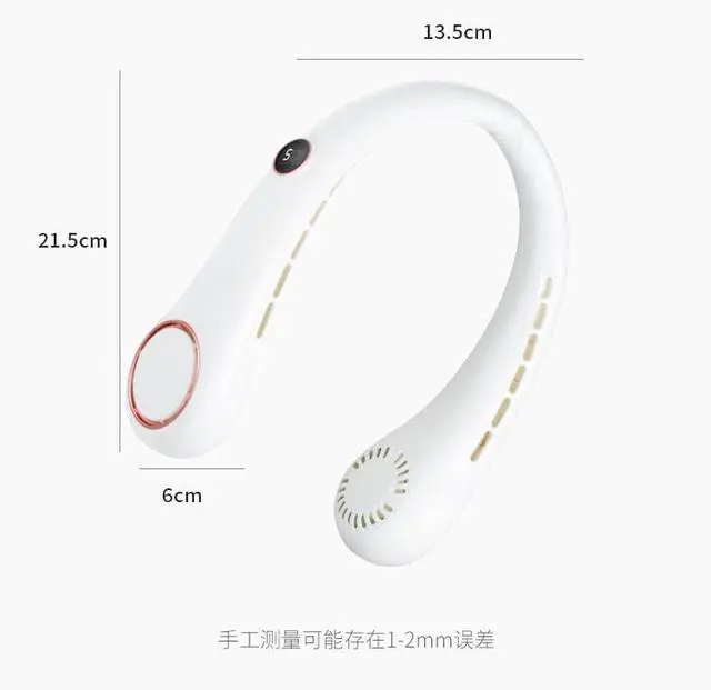 Alt view image 3 of 7 - Multi Functional Rechargeable Neck Fan with LED Display Screen, A New Five Mode Portable Fan for Work and Life.