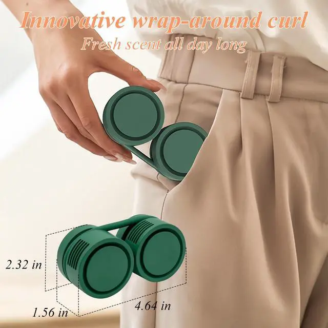Alt view image 3 of 7 - Portable Neck Fan, Hands-Free Bladeless Fan, USB Rechargeable Wearable Cooling Personal Fan, 3-speed Adjustable Strong Wind, Suitable for Men and Women Outdoor and Indoor Use. (Green)