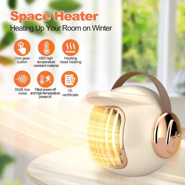 Alt view image 2 of 7 - Space Heater, Portable Heaters 400W Mini Warmer