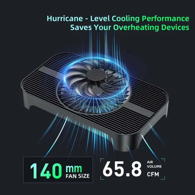 Alt view image 4 of 7 - X3 USB Cooling Fan, 18dB Ultra Quiet 140mm USB PC Fan with Built-in Cable and One-Touch Switch Compatible with Router, Receiver, Amplifier, DVR, PlayStation, Xbox, Computer Cabinet Cooling
