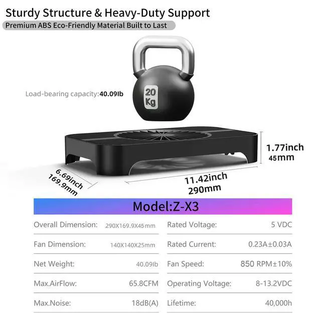 Alt view image 7 of 7 - X3 USB Cooling Fan, 18dB Ultra Quiet 140mm USB PC Fan with Built-in Cable and One-Touch Switch Compatible with Router, Receiver, Amplifier, DVR, PlayStation, Xbox, Computer Cabinet Cooling