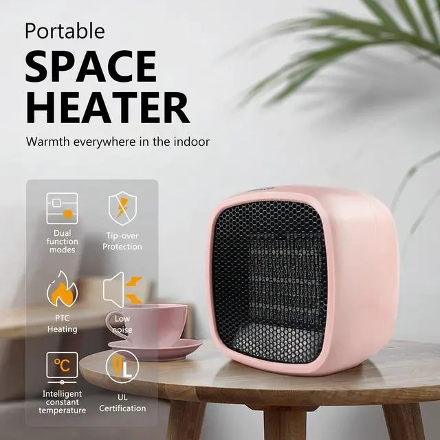 Alt view image 2 of 7 - Portable Space Heater 1000W/800W Ceramic Electric Heaters