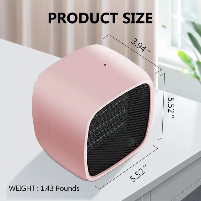 Alt view image 6 of 7 - Portable Space Heater 1000W/800W Ceramic Electric Heaters