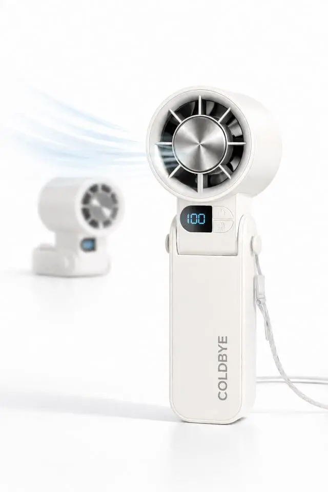 Main image of Portable Handheld Fan with Cooling Plate, 199-Speed Stepless Control, 3-in-1 Foldable Fan for Handheld/Desktop/Neck, Powerful Airflow Personal Fan for Travel, Makeup, Outdoor, Summer Essentials