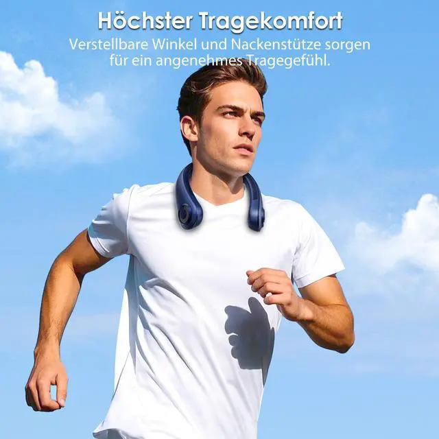 Alt view image 5 of 7 - Portable Neck Fan with Neck Support, 5 Speeds, Lightweight, Rechargeable Personal Hands Free Wearable Neck Fans that Blow Cold Air for Hot Flashes, Disneyland, Travel Essentials, Gifts for Men Women