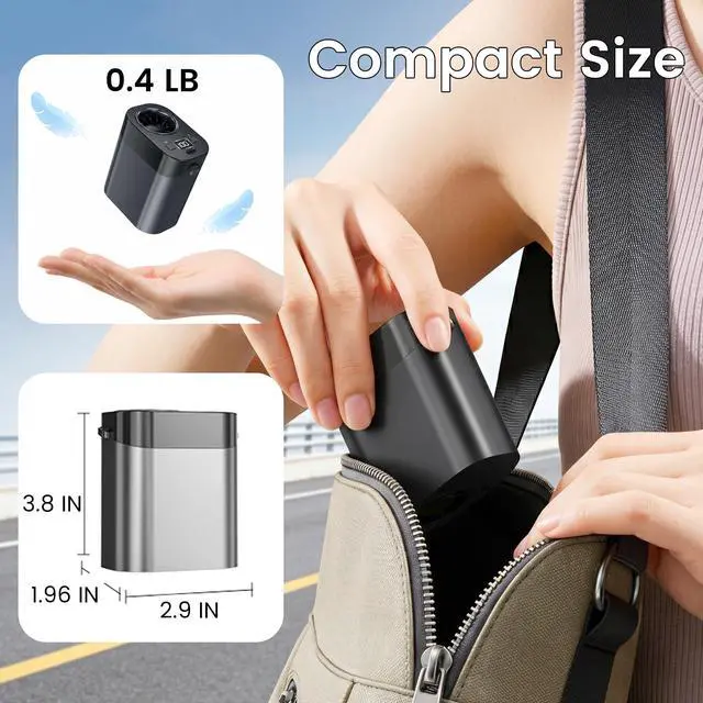 Alt view image 6 of 7 - Portable Rechargeable Waist Fan Bladeless, 24H Max Cooling, 100-Speed 20000RPM Turbo Cooling Battery Personal Fan, Hands-Free Shirt/Belt/Neck Fan for Work Outdoor Travel, Black