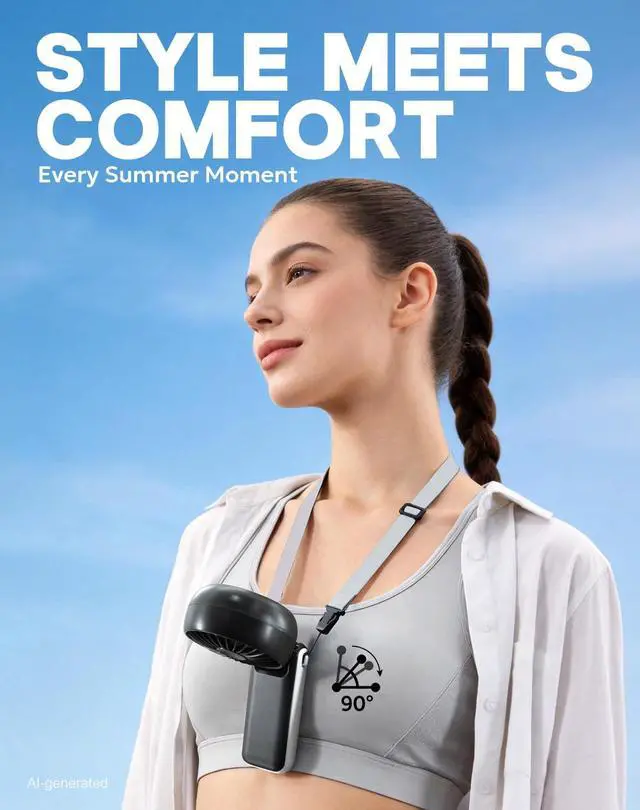 Alt view image 6 of 7 - Portable Handheld Turbo Fan Foldable Personal Fans, 5 Gear Wind, 4000mAh Rechargeable Battery Operated, Up to 16 Working Hours, 3 IN 1 Small Hand Held Fan for Travel, Camping, Beach (Black)