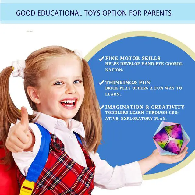 Alt view image 3 of 7 - Kaleidocycle Fidget Cube for Kids, Infinity Flips Magic Cube for Adults to Stay Calm and Anxiety Anti Depression Fidget Fidget Toys Tear-Resistant Desk Cool Puzzle Gadget (Ages 3+)