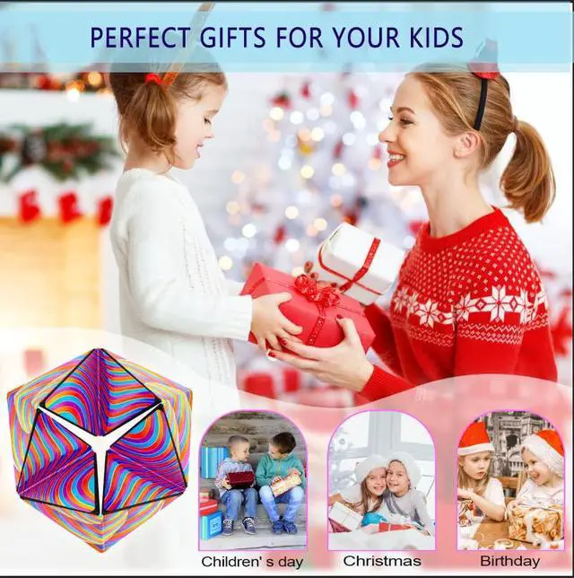 Alt view image 7 of 7 - Kaleidocycle Fidget Cube for Kids, Infinity Flips Magic Cube for Adults to Stay Calm and Anxiety Anti Depression Fidget Fidget Toys Tear-Resistant Desk Cool Puzzle Gadget (Ages 3+)