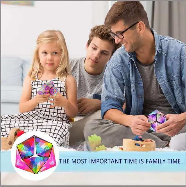 Alt view image 6 of 7 - Kaleidocycle Fidget Cube for Kids, Infinity Flips Magic Cube for Adults to Stay Calm and Anxiety Anti Depression Fidget Fidget Toys Tear-Resistant Desk Cool Puzzle Gadget (Ages 3+)