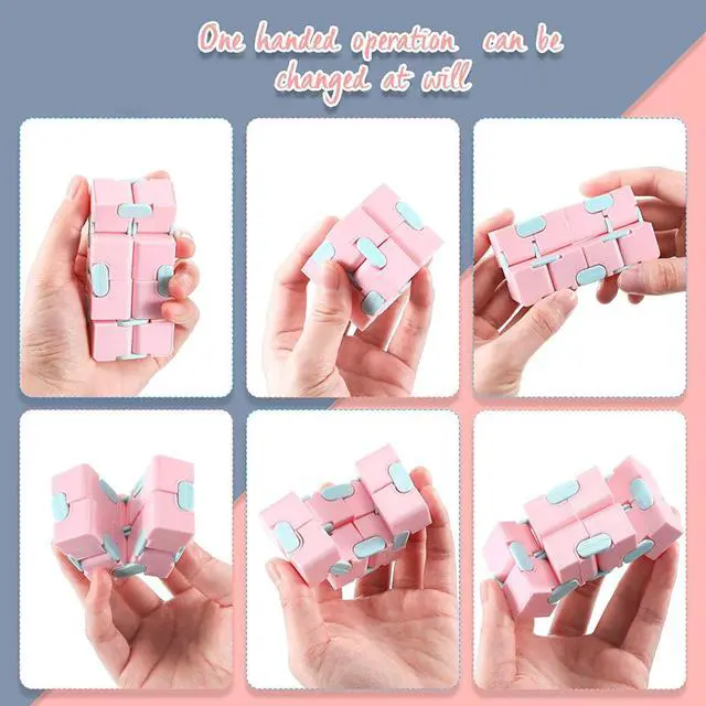 Alt view image 2 of 6 - Magic Kaleidoscope Cube | Infinity Fidget Toy for Stress Relief | 4 Soothing Macaron Colors + 2 Surprise Editions | Perfect ADHD Sensory Toy & Desk Decor for Adults | Unique Gift Idea.