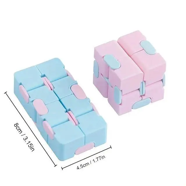 Alt view image 4 of 6 - Magic Kaleidoscope Cube | Infinity Fidget Toy for Stress Relief | 4 Soothing Macaron Colors + 2 Surprise Editions | Perfect ADHD Sensory Toy & Desk Decor for Adults | Unique Gift Idea.
