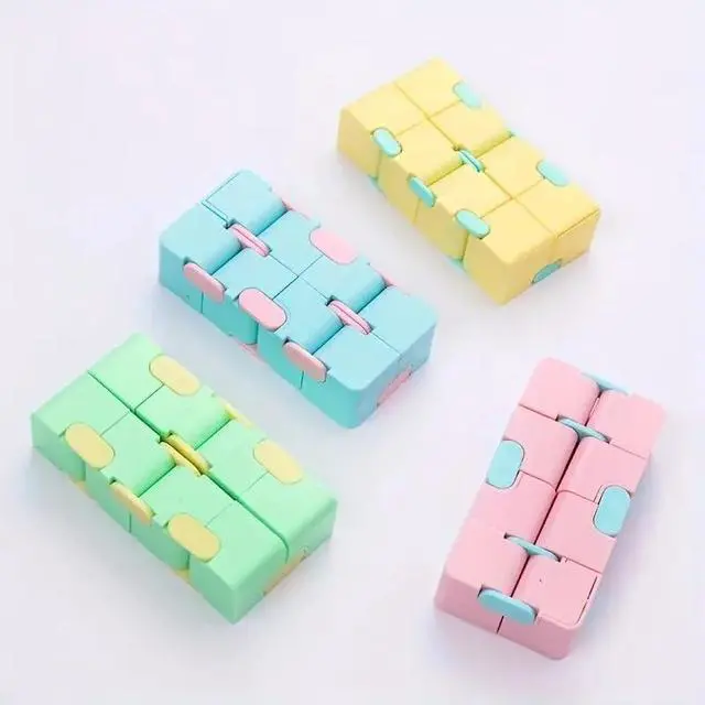 Alt view image 5 of 6 - Magic Kaleidoscope Cube | Infinity Fidget Toy for Stress Relief | 4 Soothing Macaron Colors + 2 Surprise Editions | Perfect ADHD Sensory Toy & Desk Decor for Adults | Unique Gift Idea.