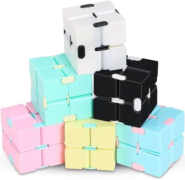 Alt view image 6 of 6 - Magic Kaleidoscope Cube | Infinity Fidget Toy for Stress Relief | 4 Soothing Macaron Colors + 2 Surprise Editions | Perfect ADHD Sensory Toy & Desk Decor for Adults | Unique Gift Idea.