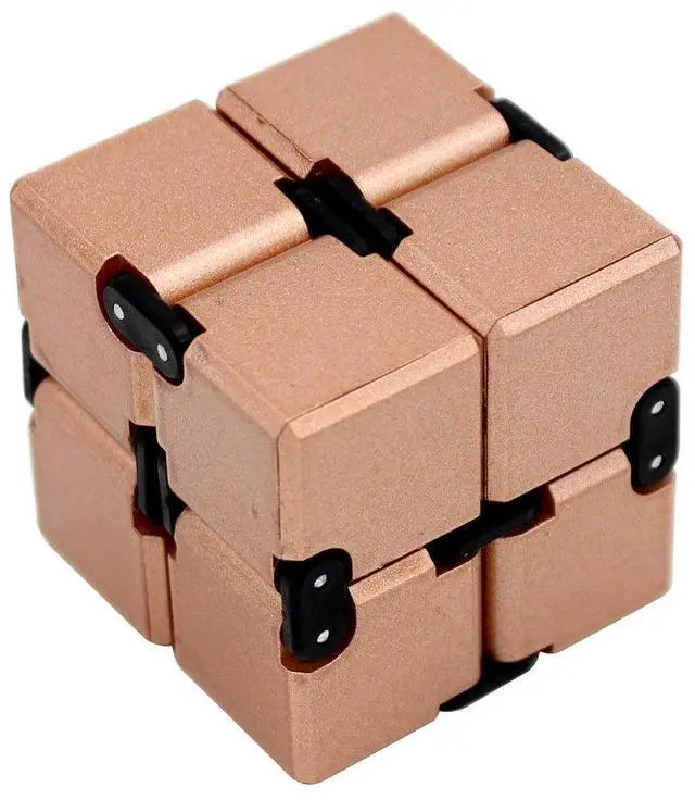 Main image of Infinity Cube Fidget Cube Toy for Adults & Kids Relieve Stress & Anxiety Cool Hand Fidget Stress Toy, Killing Time Fidget Finger Toys Infinite Cube, Rose Gold