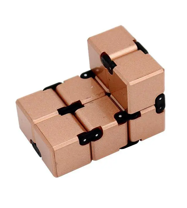 Alt view image 3 of 7 - Infinity Cube Fidget Cube Toy for Adults & Kids Relieve Stress & Anxiety Cool Hand Fidget Stress Toy, Killing Time Fidget Finger Toys Infinite Cube, Rose Gold