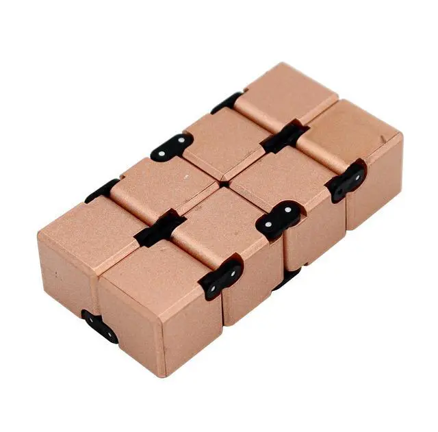Alt view image 7 of 7 - Infinity Cube Fidget Cube Toy for Adults & Kids Relieve Stress & Anxiety Cool Hand Fidget Stress Toy, Killing Time Fidget Finger Toys Infinite Cube, Rose Gold