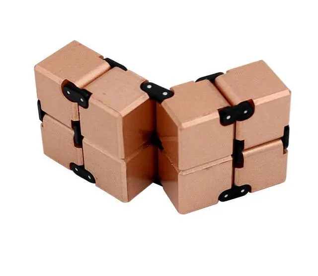 Alt view image 4 of 7 - Infinity Cube Fidget Cube Toy for Adults & Kids Relieve Stress & Anxiety Cool Hand Fidget Stress Toy, Killing Time Fidget Finger Toys Infinite Cube, Rose Gold