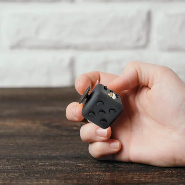 Alt view image 2 of 3 - Premium Fidget Cube. Stress Relief Toy for Adults and Kids - Perfect for the Office and Home. Fidget Cube Toy. (Black)