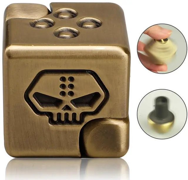 Alt view image 2 of 7 - Metal Infinity Cube Fidget Spinner for Kids Adults, 2-in-1 Magnet Dice Fidget Hand Toys Focus Finger Spinning Toy, Stress Relief Hand Spinner for Boys Men, Kinetic Desk Toy for Autism Anti Anxiety