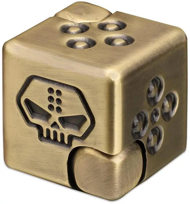 Main image of Metal Infinity Cube Fidget Spinner for Kids Adults, 2-in-1 Magnet Dice Fidget Hand Toys Focus Finger Spinning Toy, Stress Relief Hand Spinner for Boys Men, Kinetic Desk Toy for Autism Anti Anxiety
