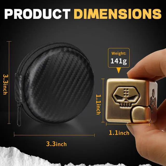 Alt view image 5 of 7 - Metal Infinity Cube Fidget Spinner for Kids Adults, 2-in-1 Magnet Dice Fidget Hand Toys Focus Finger Spinning Toy, Stress Relief Hand Spinner for Boys Men, Kinetic Desk Toy for Autism Anti Anxiety