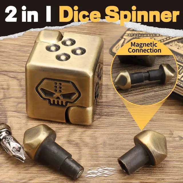 Alt view image 4 of 7 - Metal Infinity Cube Fidget Spinner for Kids Adults, 2-in-1 Magnet Dice Fidget Hand Toys Focus Finger Spinning Toy, Stress Relief Hand Spinner for Boys Men, Kinetic Desk Toy for Autism Anti Anxiety