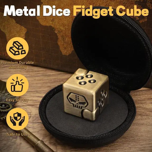 Alt view image 7 of 7 - Metal Infinity Cube Fidget Spinner for Kids Adults, 2-in-1 Magnet Dice Fidget Hand Toys Focus Finger Spinning Toy, Stress Relief Hand Spinner for Boys Men, Kinetic Desk Toy for Autism Anti Anxiety