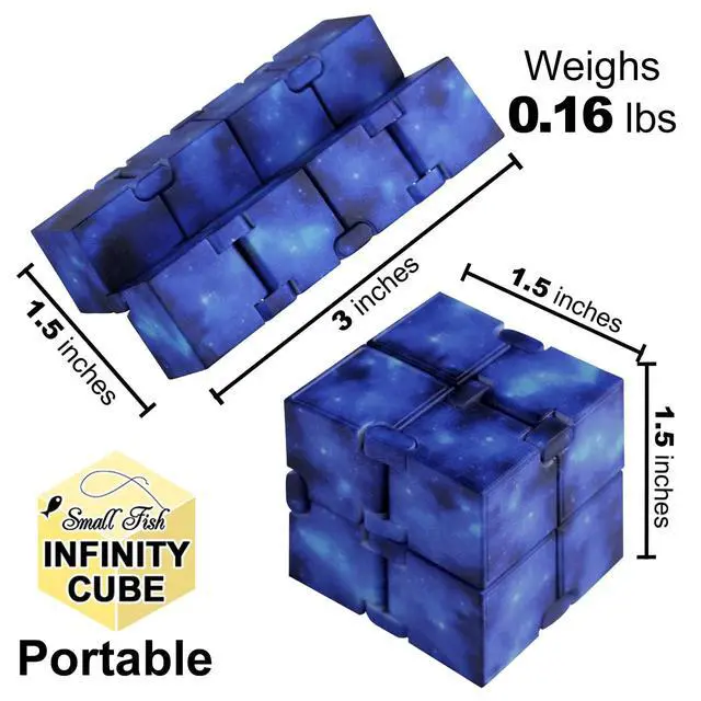 Alt view image 3 of 7 - Infinity Cube Toy Fidget Galaxy, Fidget Sensory Cube Toys for Kids and Adults for Stress Relief and Anti-Stress, Mini Gadget for Boys and Girls with Autism, ADD, and ADHD, Cool Handheld Desk Toy