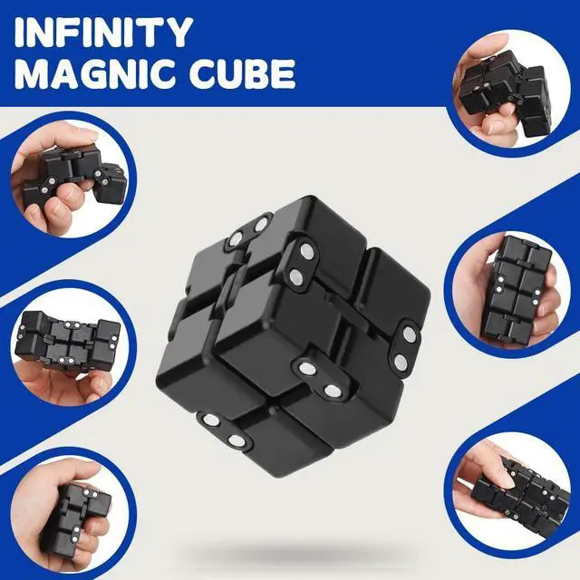 Alt view image 4 of 7 - Fidget Toy Fidget Pad Controller, Fidget Spinner Infinity Cube, Metal Fidget Infinity Cube, Sprocket Chain Sensory Toy Cool Gadget Reduce Stress Relief Gift Party Favor 5 Pack