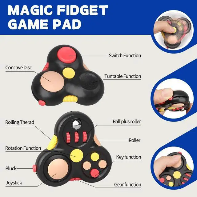 Alt view image 3 of 7 - Fidget Toy Fidget Pad Controller, Fidget Spinner Infinity Cube, Metal Fidget Infinity Cube, Sprocket Chain Sensory Toy Cool Gadget Reduce Stress Relief Gift Party Favor 5 Pack