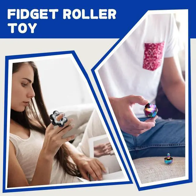 Alt view image 5 of 7 - Fidget Toy Fidget Pad Controller, Fidget Spinner Infinity Cube, Metal Fidget Infinity Cube, Sprocket Chain Sensory Toy Cool Gadget Reduce Stress Relief Gift Party Favor 5 Pack