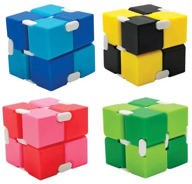 Main image of Raymond Geddes Infinity Cube Fidget Toys (Pack of 12) - Block Fidget Toys for Kids - Novelty Toys for Birthday Party Favors and Prizes