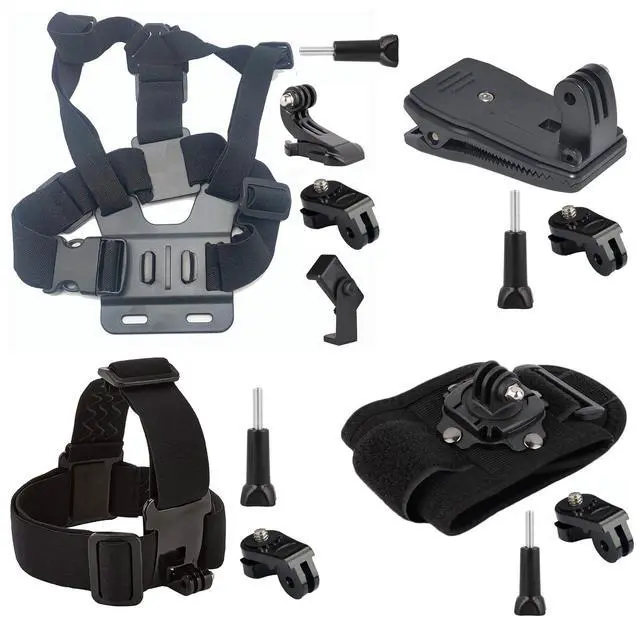 Alt view image 2 of 7 - Accessories Kit Quick Release Head Strap Mount + Chest Mount Harness + Backpack Clip Holder + 360°Rotating Wrist Strap for Gopros Heros 12/11/10/9/8/Max/7/6/5 Insta360 One Camera and Smartphones