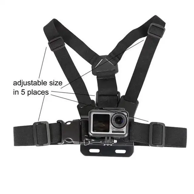 Alt view image 3 of 7 - Accessories Kit Quick Release Head Strap Mount + Chest Mount Harness + Backpack Clip Holder + 360°Rotating Wrist Strap for Gopros Heros 12/11/10/9/8/Max/7/6/5 Insta360 One Camera and Smartphones