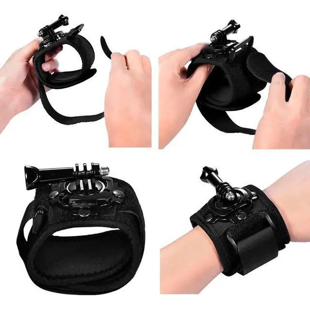 Alt view image 7 of 7 - Accessories Kit Quick Release Head Strap Mount + Chest Mount Harness + Backpack Clip Holder + 360°Rotating Wrist Strap for Gopros Heros 12/11/10/9/8/Max/7/6/5 Insta360 One Camera and Smartphones